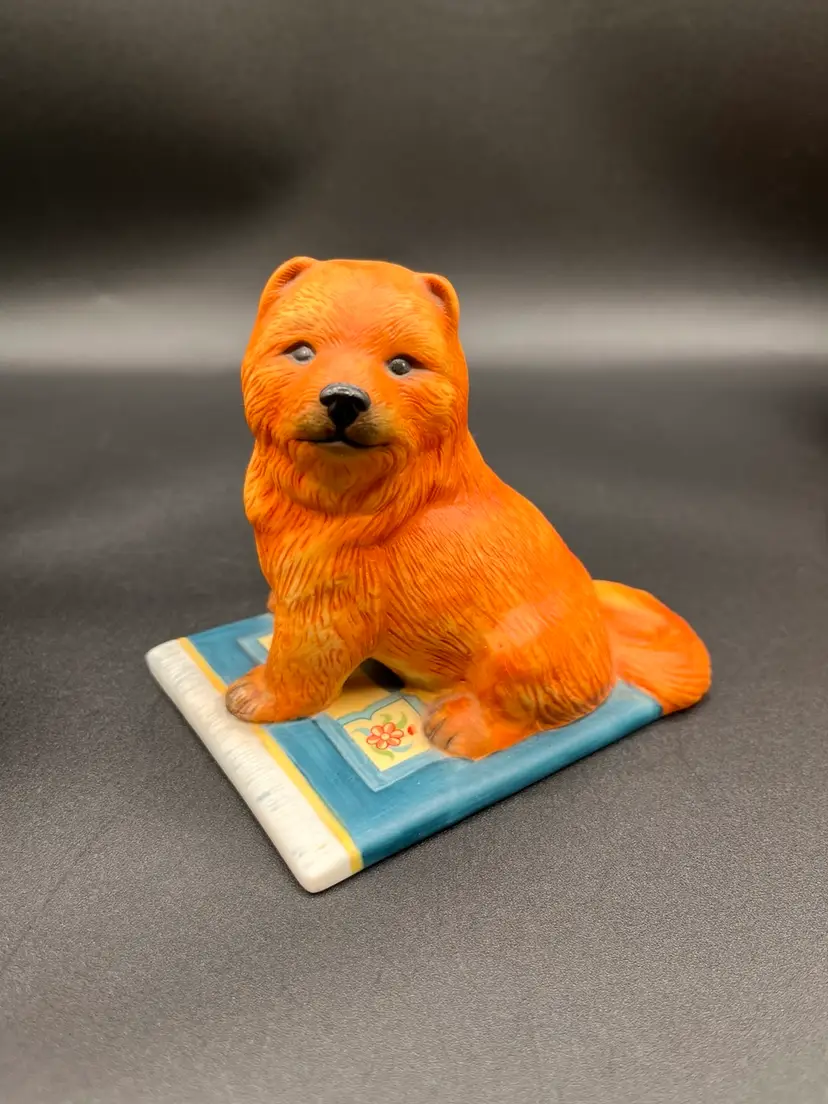 #34 Franklin Mint Chow Chow Porcelain Figurine 1987 4.25”