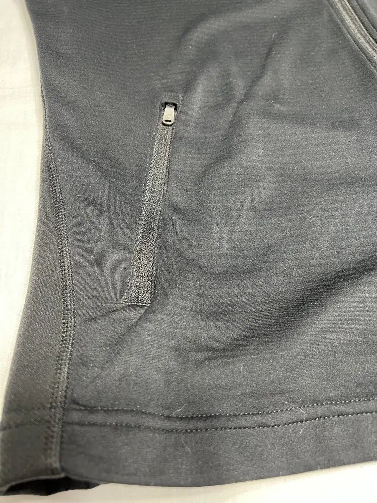 ADIDAS Mens Golf Vest Size L Large Black Full Zip Up Fleece Lining