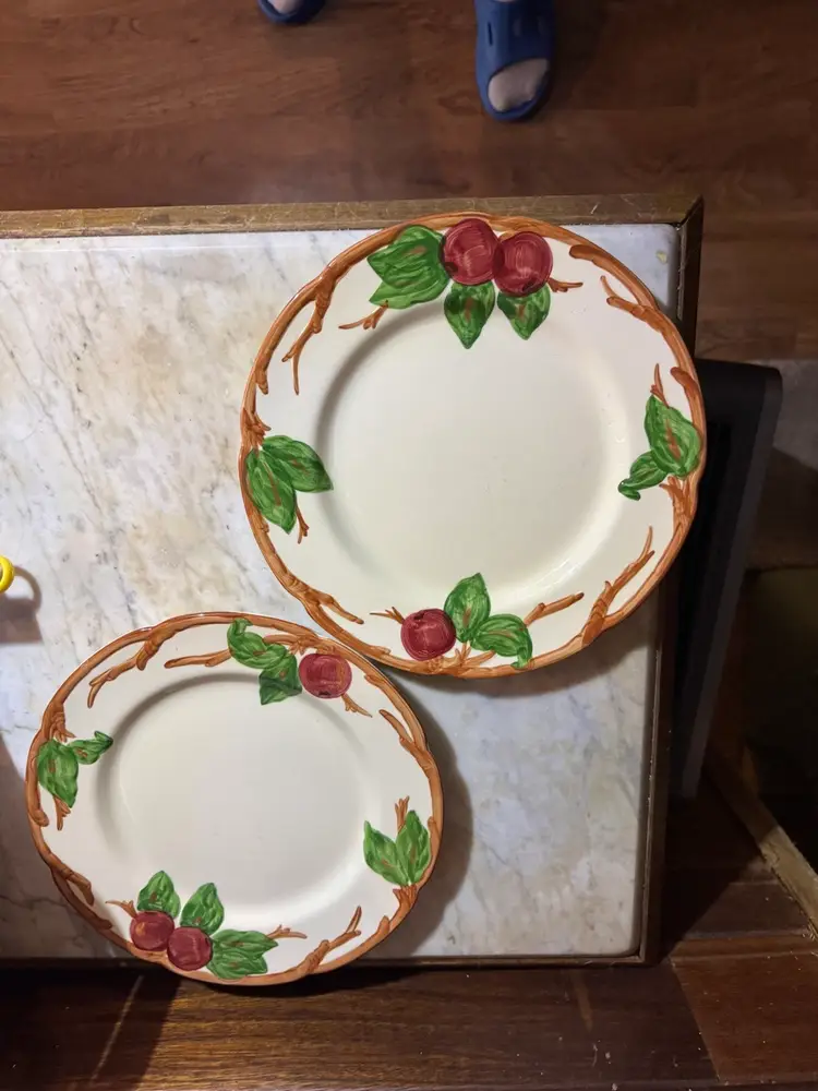 2 Franciscan Apple Dinner Plates