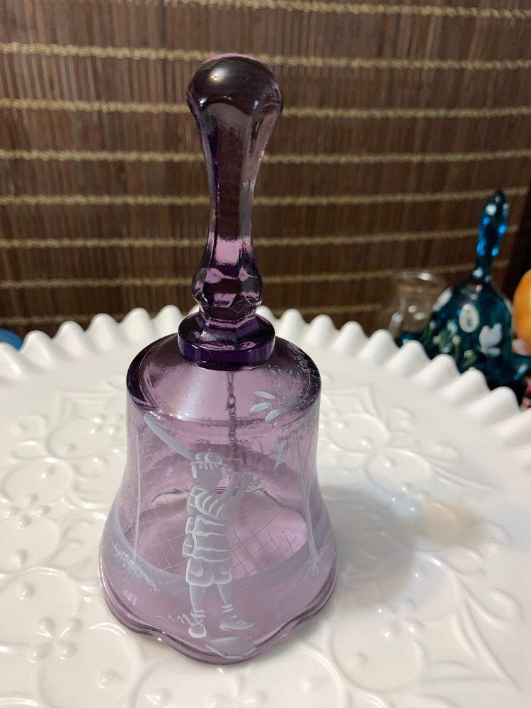 Fenton "Batter Up" Lilac Purple Amethyst Bell