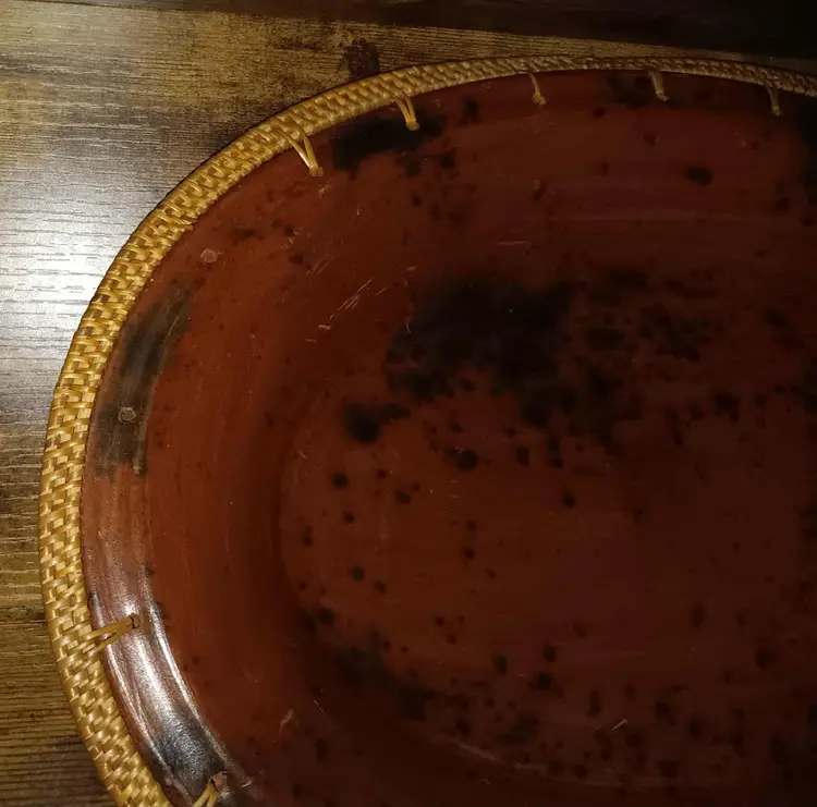 Lombok Terracotta Rattan Display Platter
