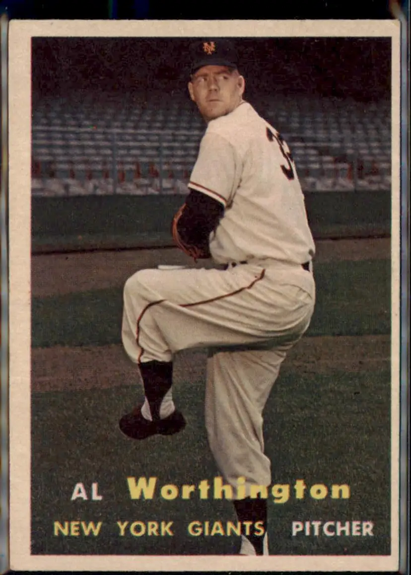 1957 Topps #39 Al Worthington - ( pk1 ) - New York Giants