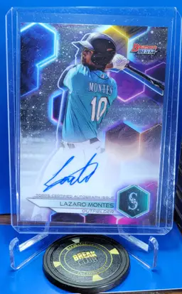 Lazaro Montes 2023 Bowman's Best Auto (On Card) #B23-LM Seattle Mariners