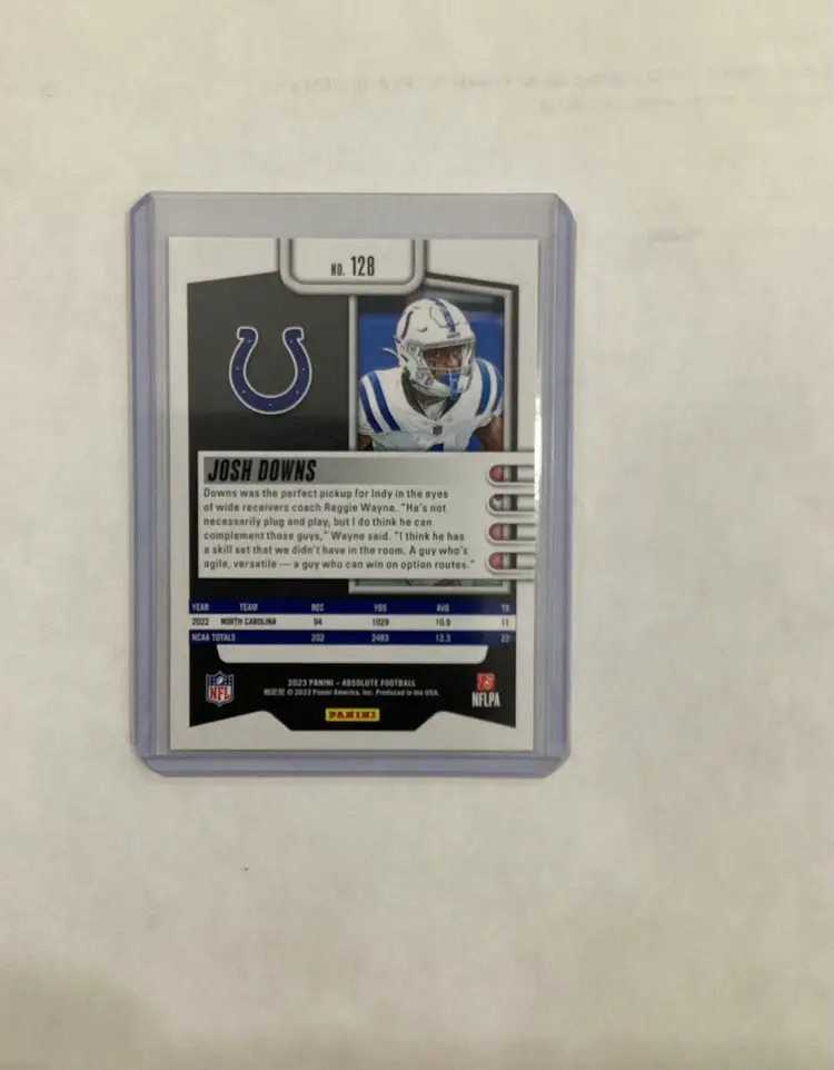 2023 Absolute Football Josh Downs RC #128 Indianapolis Colts