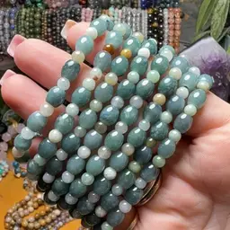 Jade Barrel Round Bracelet