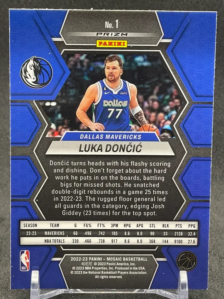 Luka Dončić 2022-23 Panini Mosaic #1 Silver Prizm