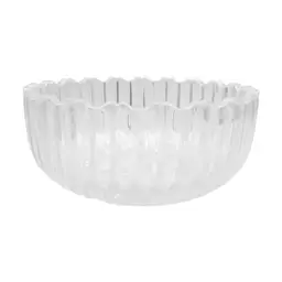 Mikasa PLEATS Collection Heavy Crystal Glass Serving Bowl 8" Diameter