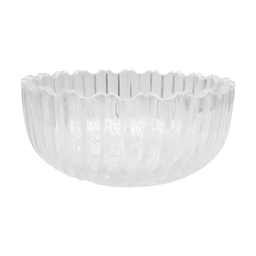 Mikasa PLEATS Collection Heavy Crystal Glass Serving Bowl 8" Diameter