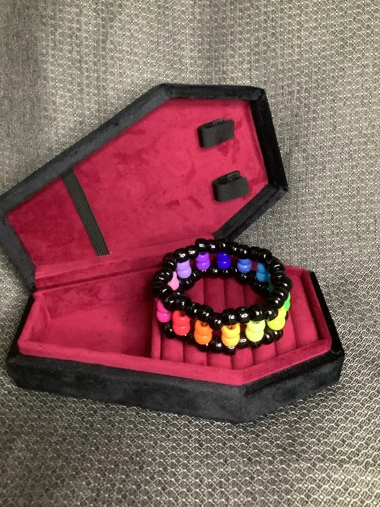 Rainbow Ladder Kandi cuff