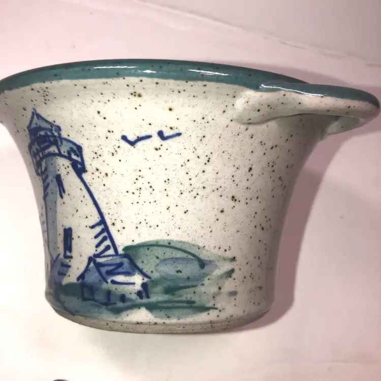 Great Bay Pottery Cheese Dip Bowl With Spreader 