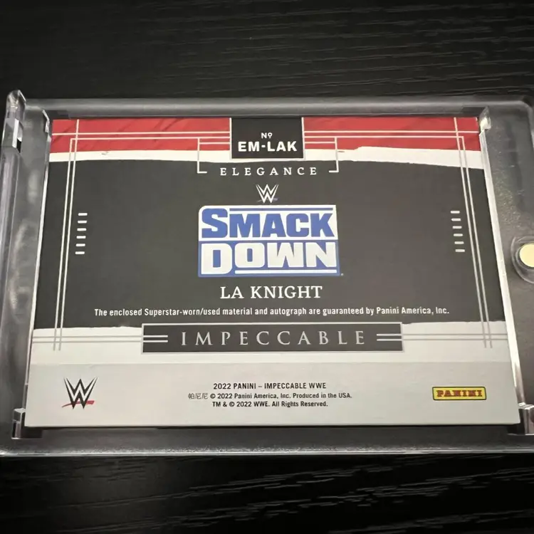 2022 Panini Impeccable LA L.A. Knight Auto Patch 04/10 GOLD