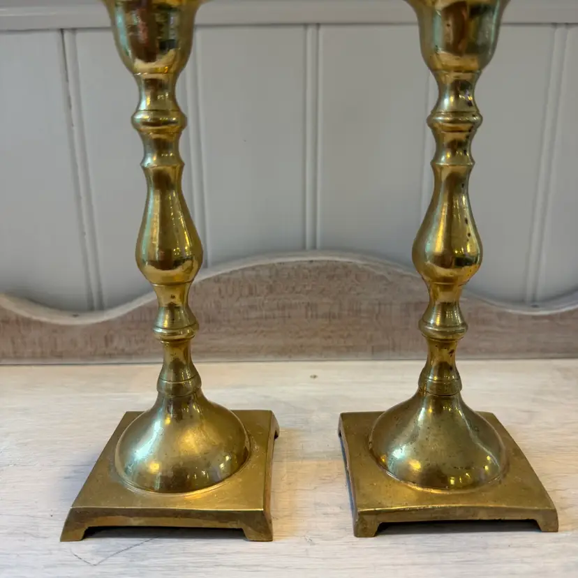 Brass Candle Stick Pair