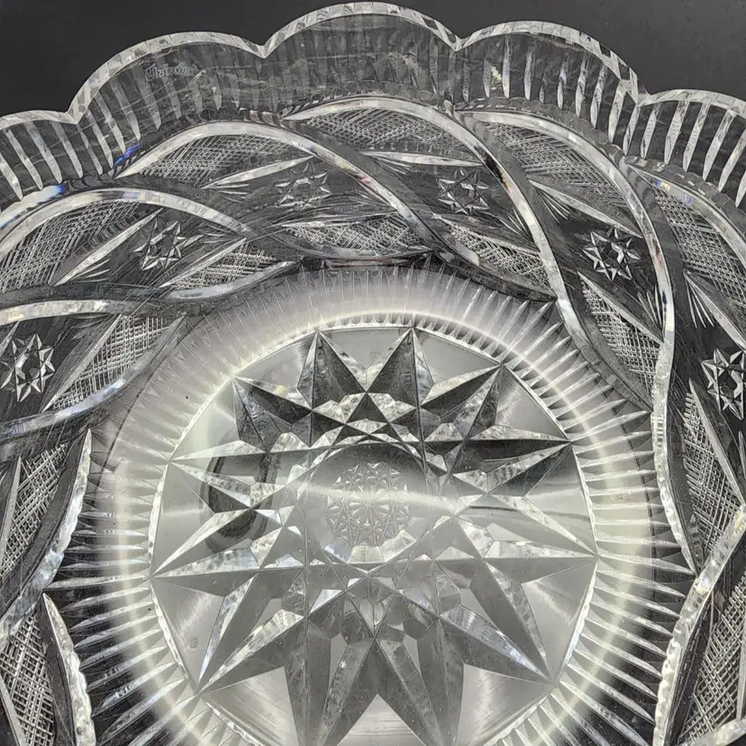 Signed Waterford Hand Cut Crystal Apprentice Bowl