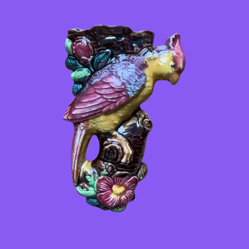 Violet Bird Wall Pocket