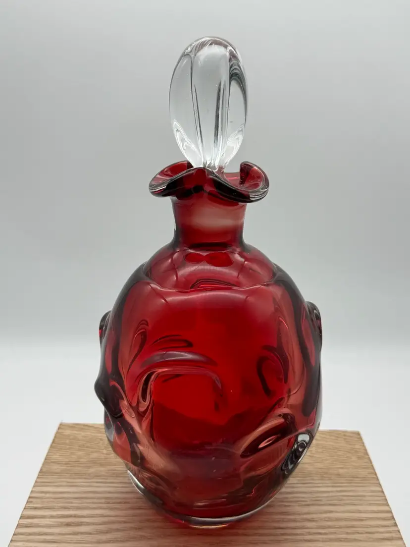 Bo Borgstrom Aseda Sweden Ruby Decanter