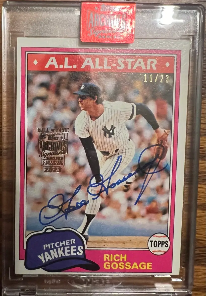 2023 Topps Archives Signatures Retired Series Goose Gossage 1981 Topps 10/23