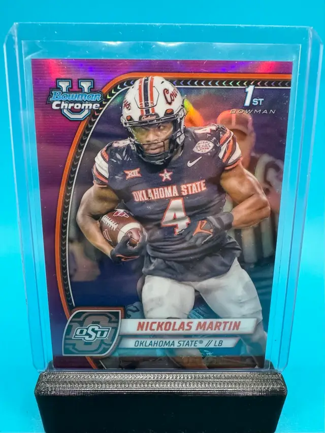 Nickolas Martin 1st Bowman Chrome U Fuchsia Refractor /150 San Francisco 49ers