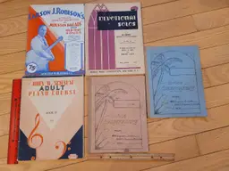 set of 5 vintage music books