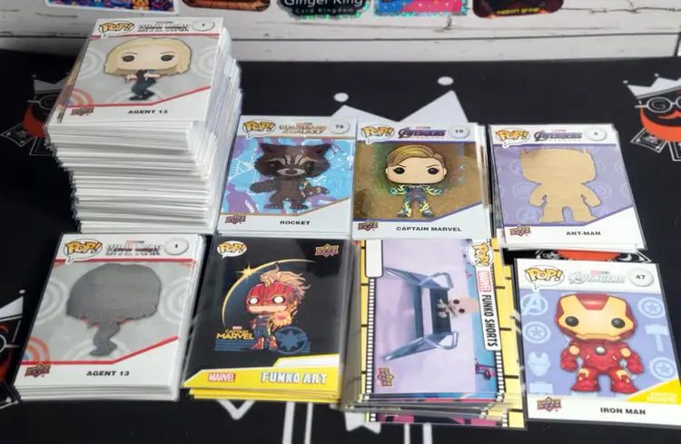 2023 UD Funko Pop Marvel Infinity Saga 148-Card Lot Base Parallels Inserts