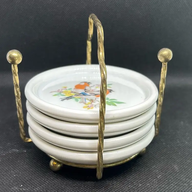 Interpur Ceramic Coaster Set With Caddy