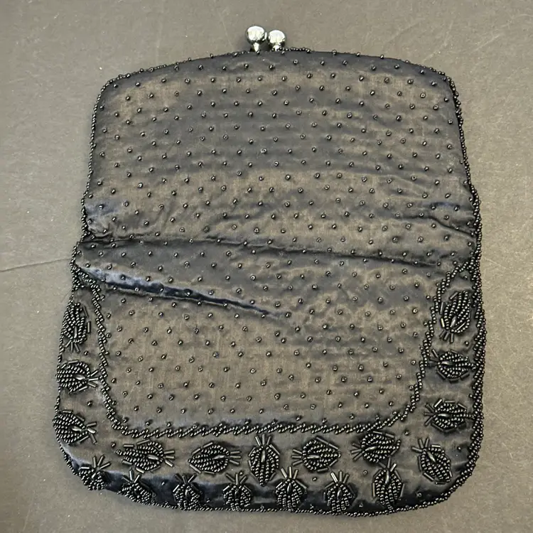 🫎 Black Beaded Evening Handbag