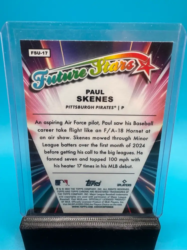 Paul Skenes Topps Chrome Future Stars RC Pittsburgh Pirates
