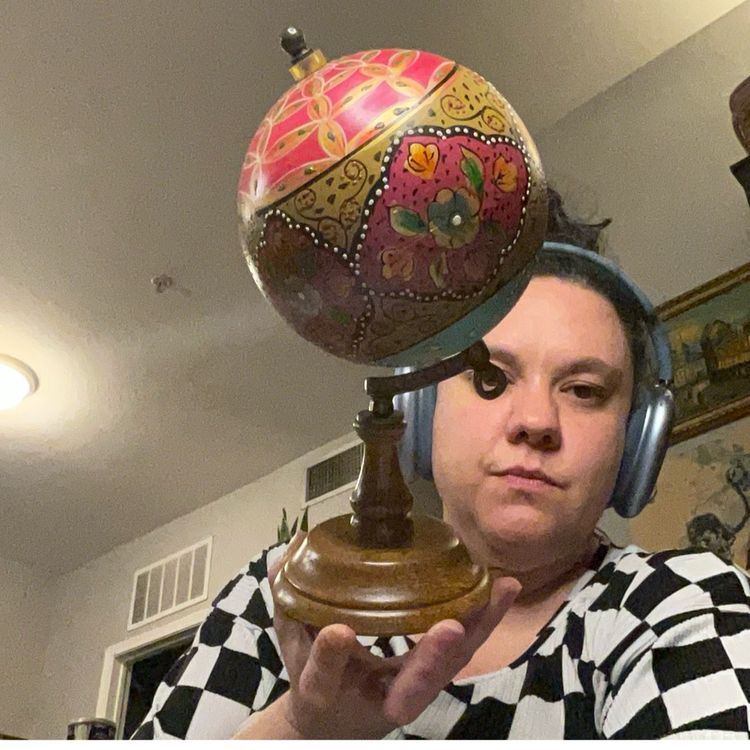 Hand-Painted Tabletop Globe