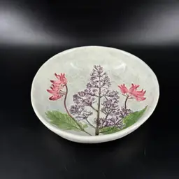 Salt Marsh Pottery Lilac Bleeding Heart Bowl
