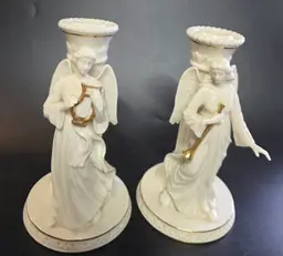 Lenox angel candlesticks pair