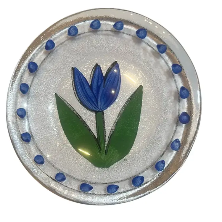 Ulrica Hydman Vallien “Tulipa” Salad Plates Set Of 4 Kosta Boda