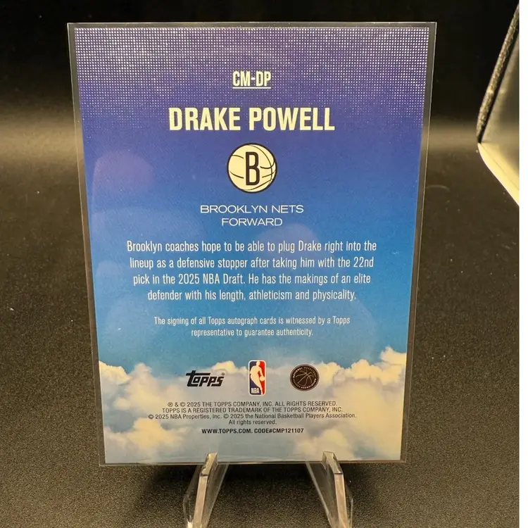 Drake Powell Contemporary Marks Auto 2025 Topps NBA Brooklyn Nets