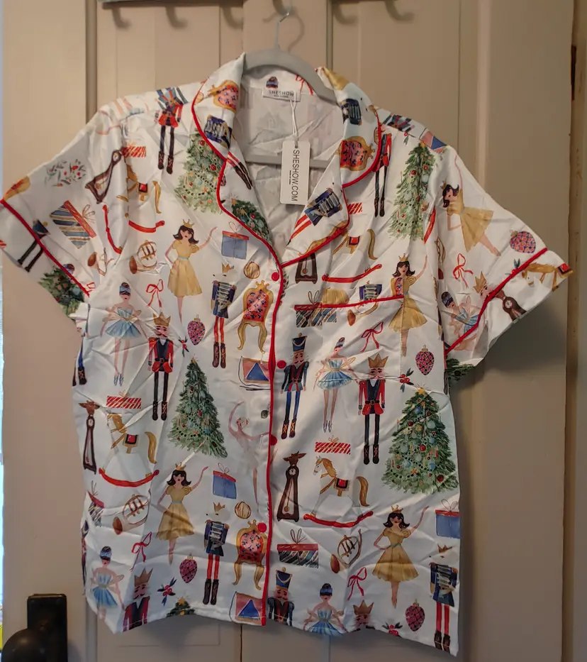 #01 Pajamas- Brand: She Show. Size Large. NWT. Retail $38-48. Material: 97% polyester, 3% spandex. No callouts.