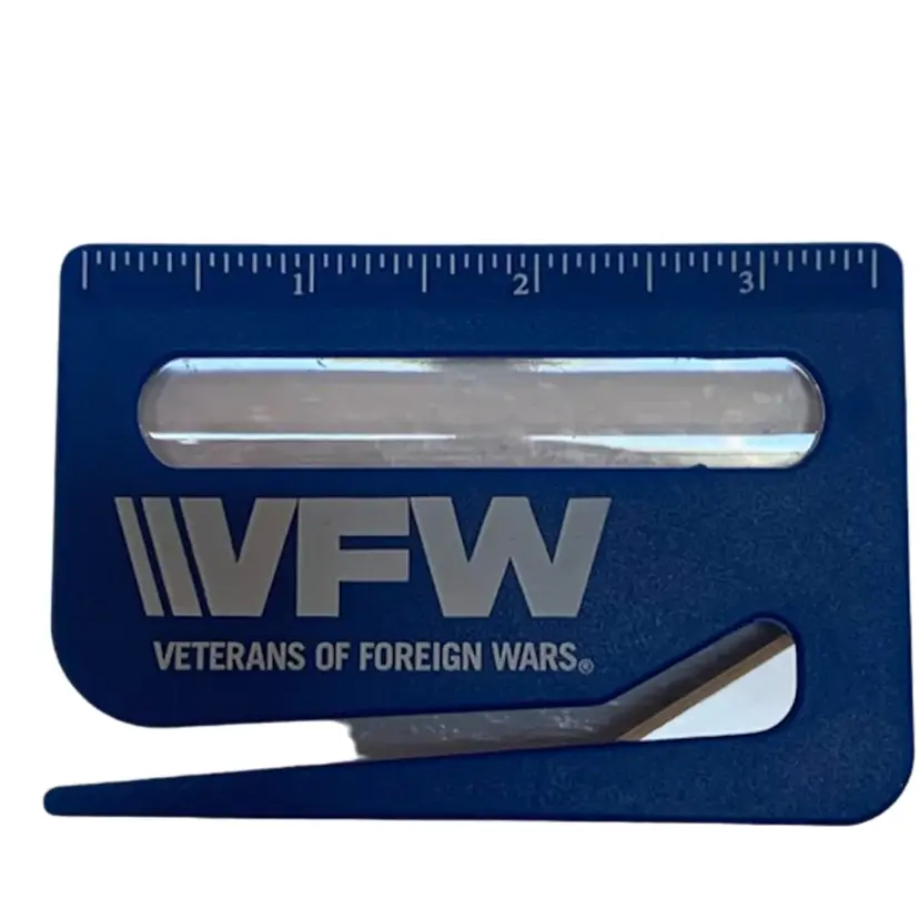 #8 Blue Vintage Veteran Of Foreign Wars VFW Letter Opener 3.5” Long