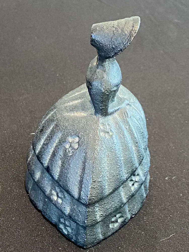 Vintage Cast Iron Maiden Bell, 3.5" Tall