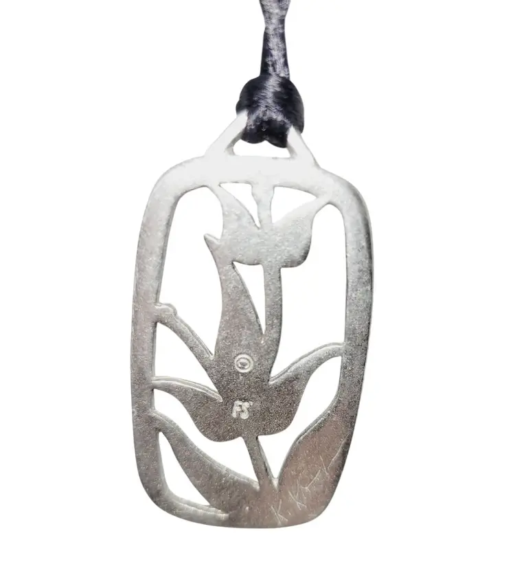 Vtg Kenneth Kantro Tulip Flower Necklace Lovell Designs Artisan Friendship Symbol