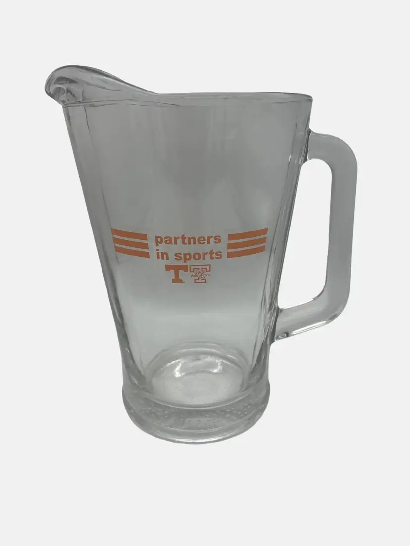 University Of Tennessee Glass Pitcher Vols & Lady Vols Logos Partners In Sports