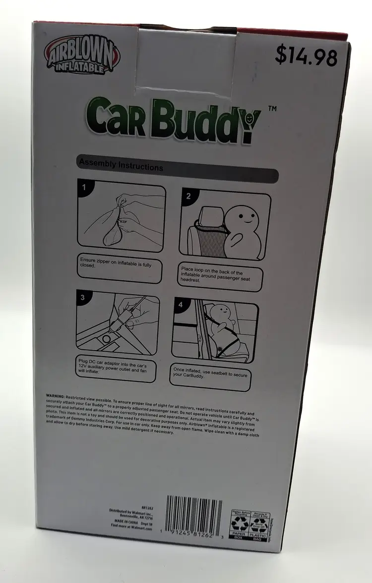 Airblown Inflatables Elf Car Buddy 3 feet tall LED Lights