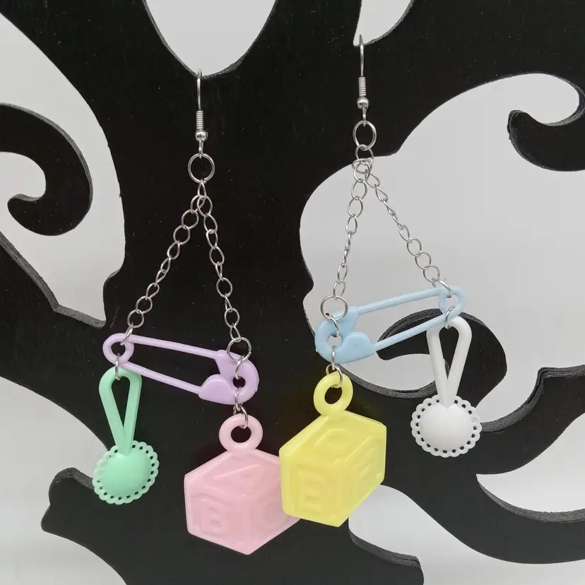 Pastel Punk Dangle Earrings