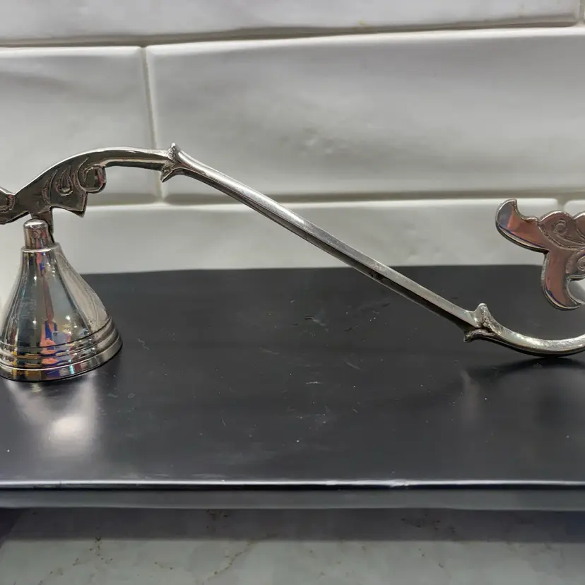 Art Nouveau Style Silver Tone Candle Snuffer