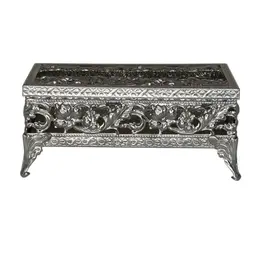 Vintage Small Size Tissue Box Holder Silver Tone Hollywood Regence Purse Size