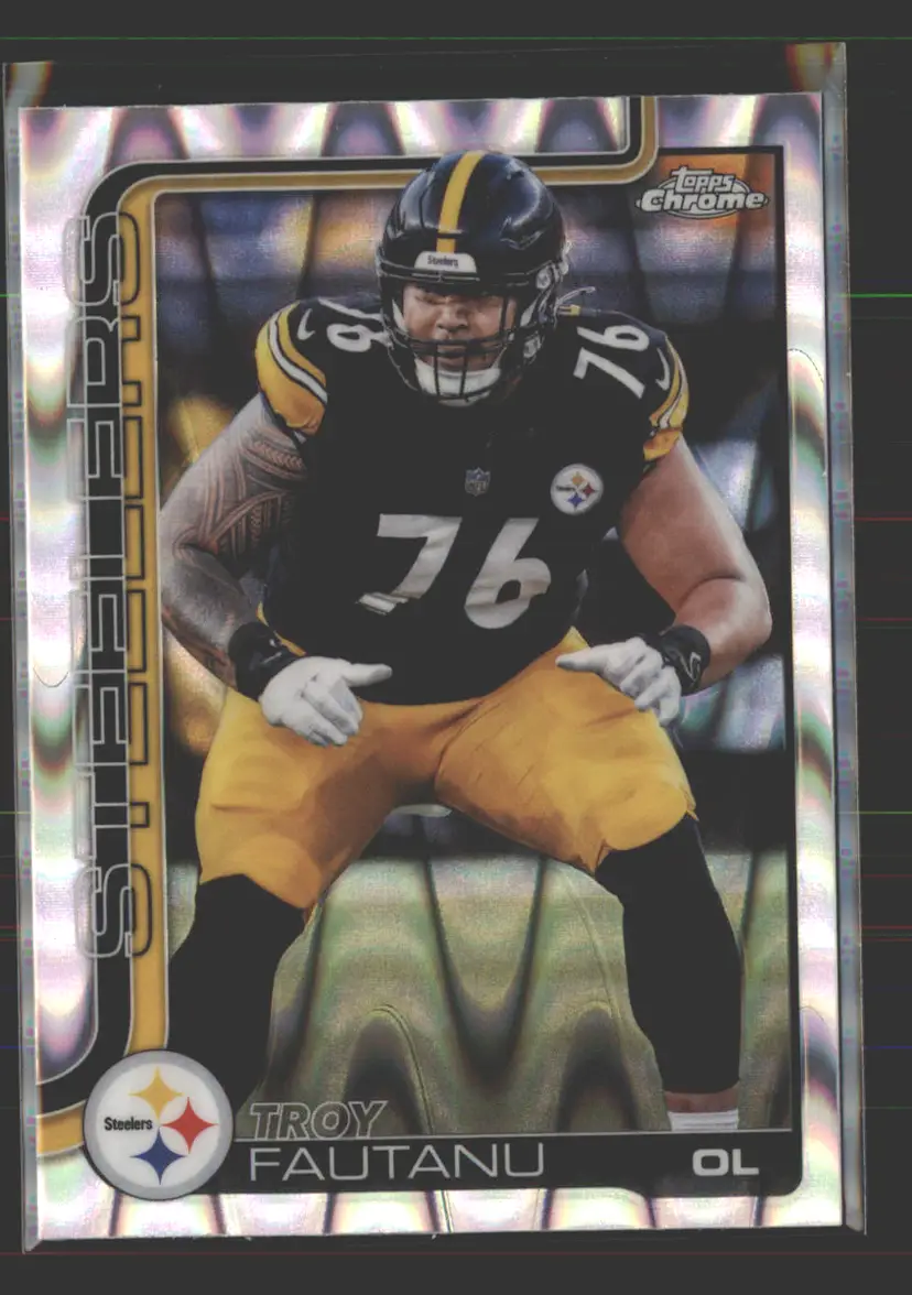 Troy Fautanu 2025 Topps Chrome RayWave Refractor #256 - (142) - Pittsburgh Steelers