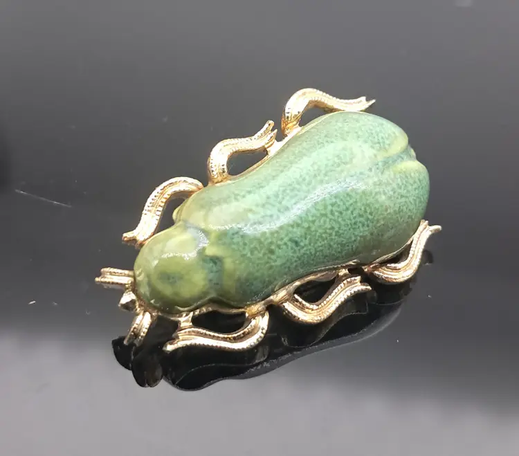 Vintage Mamselle Scarab or Beetle Pin