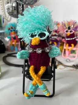 Mulberry Body Teal Hair Teal Shoes Rhinestones GLOWS