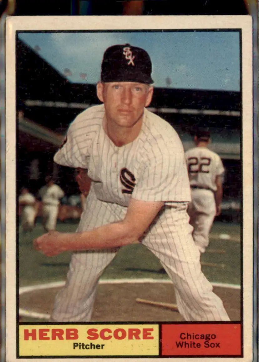 1961 Topps #185 Herb Score - ( ) - Chicago White Sox