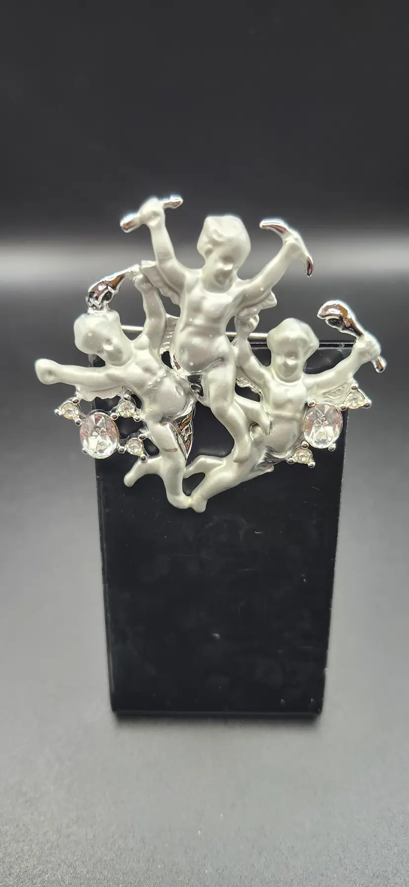 Vintage Cherub Dance Brooch