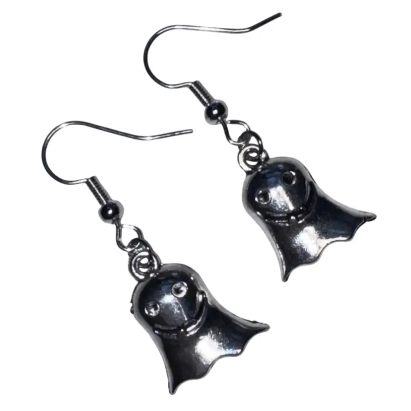Ghost Charm Spooky Scary Handmade Dangle/Fishhook Earrings