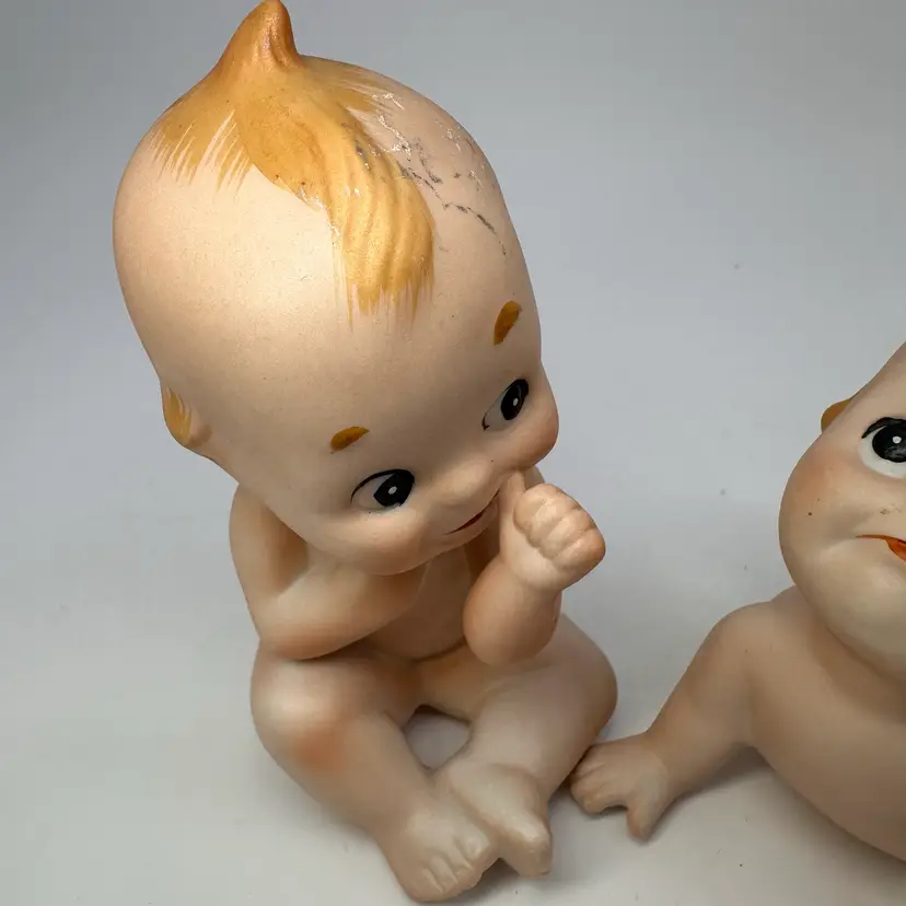Lefton Kewpie Doll Sucking Thumb Bisque Figurine