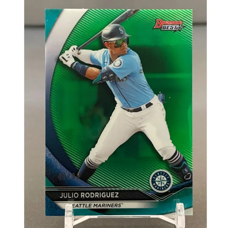 Julio Rodriguez Bowman’s Best Top Prospects Green Refractor /99 - Seattle Mariners