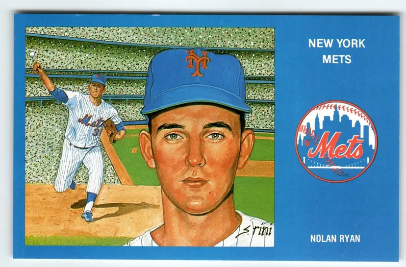 1969 NY Mets Baseball Postcard Susan Rini Nolan Ryan Unused Limited Edition