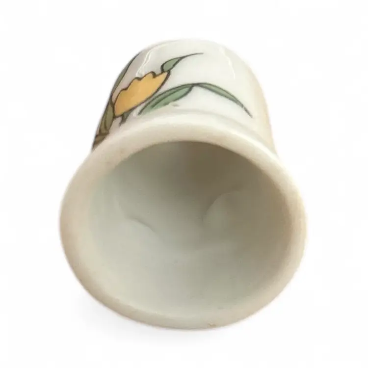 Vintage Yellow And Orange Tulip Thimble